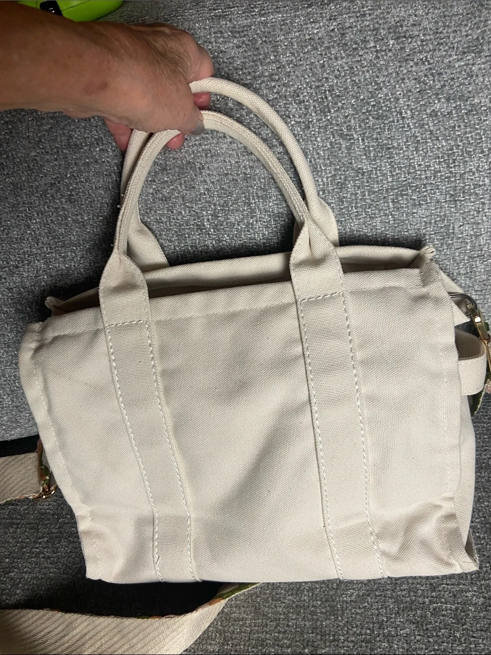 The Tote Bag canvas and embroidered strap